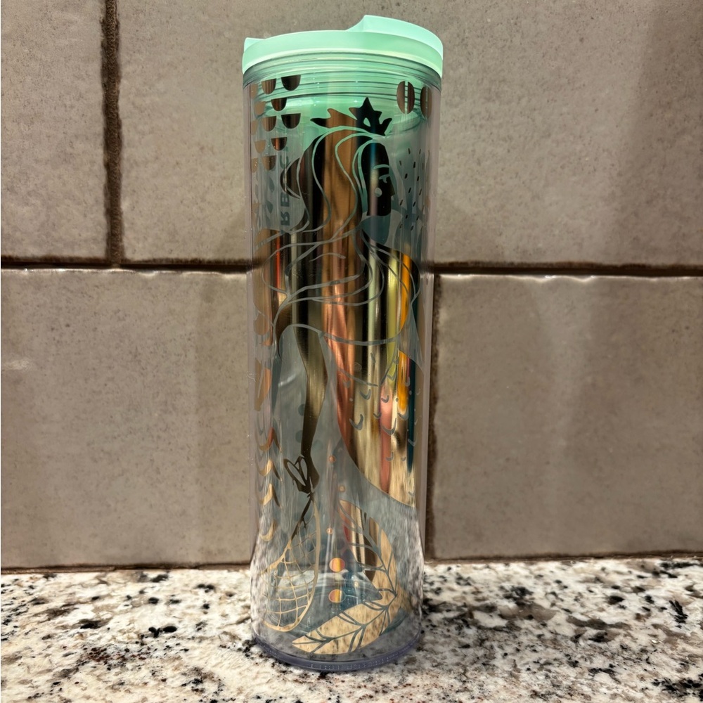 Starbucks Mermaid Tumbler Twist Lid 16oz